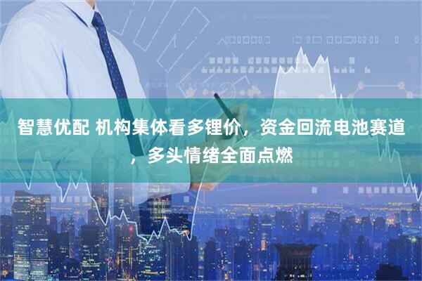 智慧优配 机构集体看多锂价，资金回流电池赛道，多头情绪全面点燃